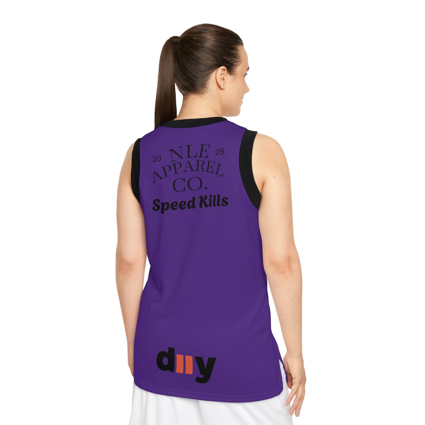 NLE Apparel Co. Jersey (Purple) - Unisex Basketball Jersey with Grim Reaper Design, Streetwear, Sports Apparel, Gift for Athletes, Casual Wear, Halloween, Halloween Costume