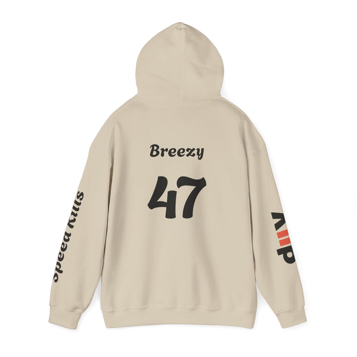 Breezy #47 Team Hoodie | Gothic Style Unisex Hoodie | Perfect for Casual Wear, Street Style, Gift for Gamers, Halloween, Everyday Comfort