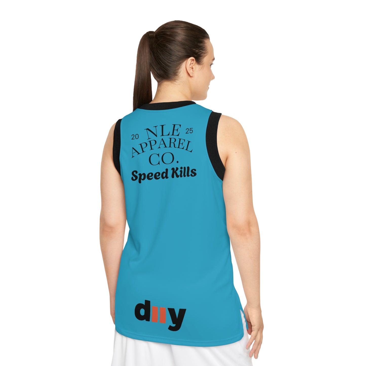 NLE Apparel Co. Jersey (Turquoise) - Unisex Basketball Jersey with Grim Reaper Design, Streetwear, Sports Apparel, Gift for Athletes, Casual Wear, Halloween, Halloween Costume