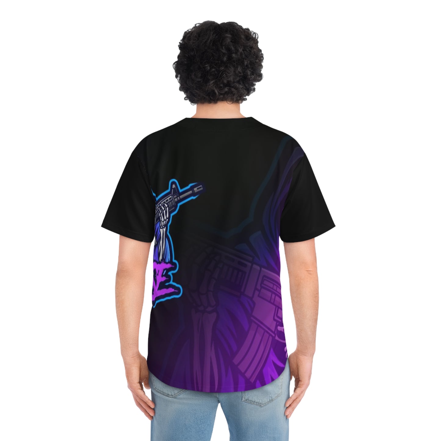Men's Graphic Baseball Jersey - Edgy Streetwear, Unique Gift, Casual Wear, Game Day Apparel, Anime-Inspired Fashion