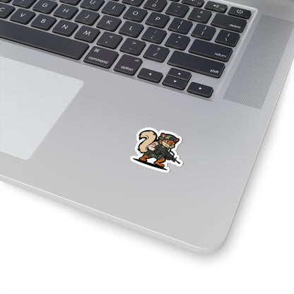 (Limited Edition) Military Squirrel - Kiss-Cut Stickers | Cute Animal Decal for Laptops, Water Bottles, and Bullet Journals, Unique Gifts for Veterans