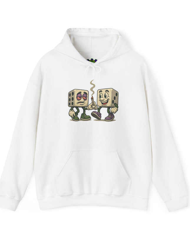 Dice Buddies Hoodie – Cute Smoking Dice Graphic Hooded Sweatshirt
