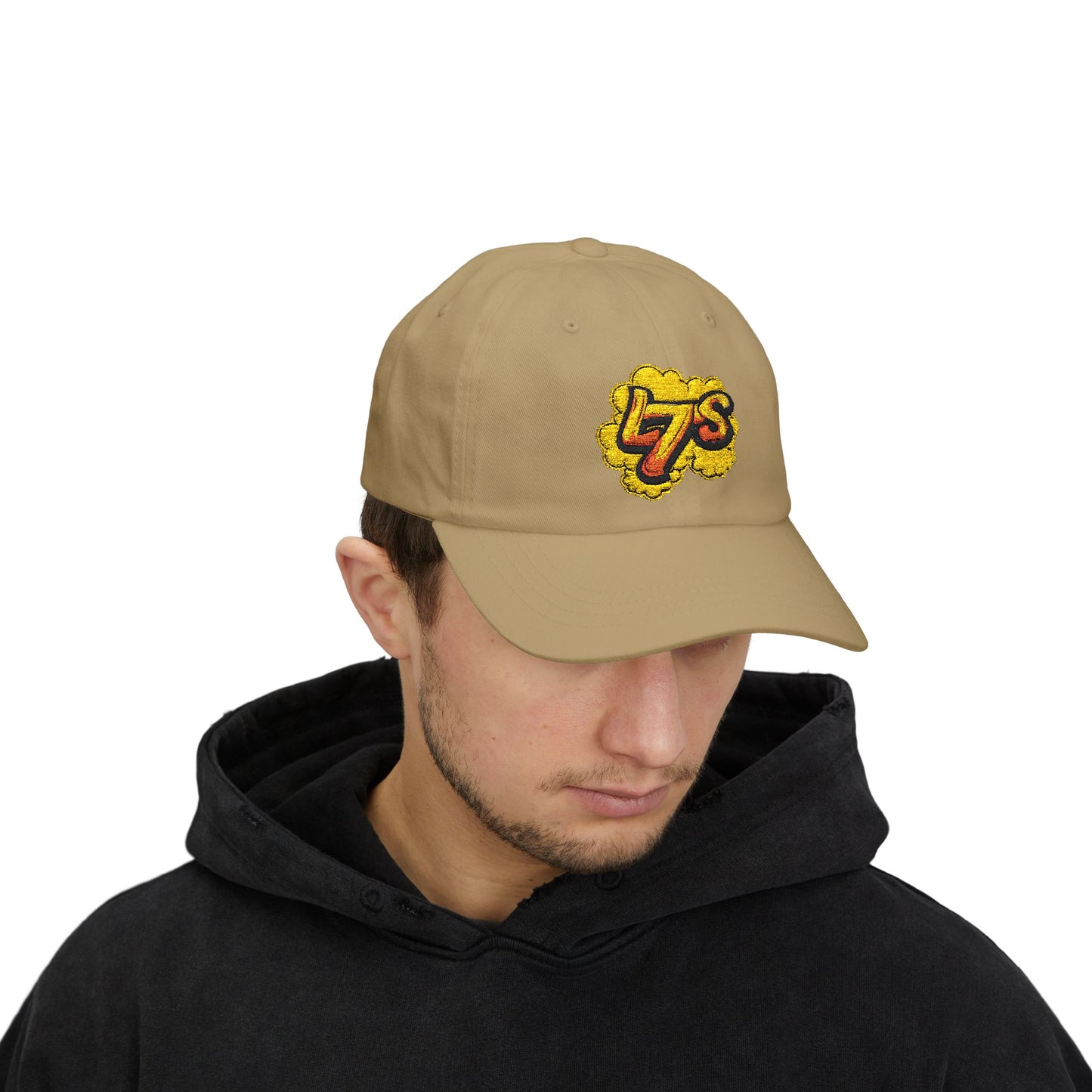 Oldy L7 (yellow/red) - Classic Dad Cap - Casual Style Hat, Everyday Wear, Unique Gift, Outdoor Activities, Summer Accessory