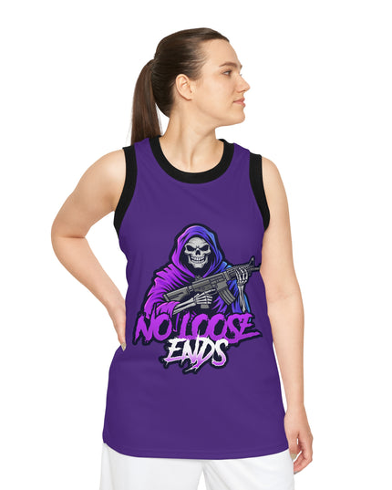 NLE Apparel Co. Jersey (Purple) - Unisex Basketball Jersey with Grim Reaper Design, Streetwear, Sports Apparel, Gift for Athletes, Casual Wear, Halloween, Halloween Costume