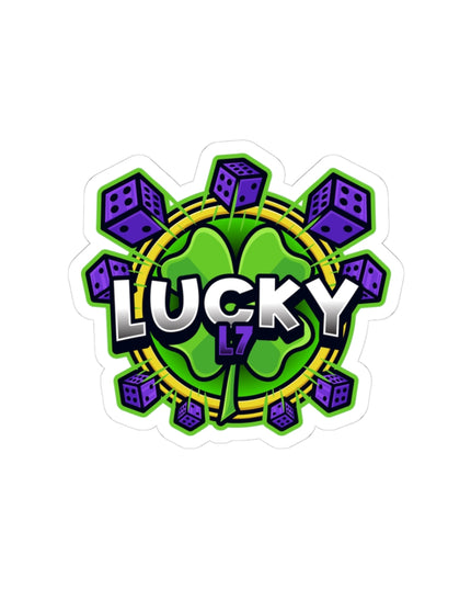 Lucky L7 Logo Sticker | Good Luck Stickers for Gamers | Fun Vinyl Decals for Laptops, Water Bottles, Scrapbooking, Gifts