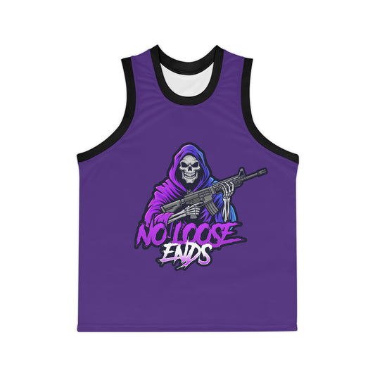 NLE Apparel Co. Jersey (Purple) - Unisex Basketball Jersey with Grim Reaper Design, Streetwear, Sports Apparel, Gift for Athletes, Casual Wear, Halloween, Halloween Costume