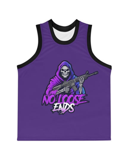 NLE Apparel Co. Jersey (Purple) - Unisex Basketball Jersey with Grim Reaper Design, Streetwear, Sports Apparel, Gift for Athletes, Casual Wear, Halloween, Halloween Costume