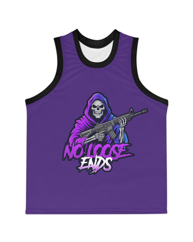 NLE Apparel Co. Jersey (Purple) - Unisex Basketball Jersey with Grim Reaper Design, Streetwear, Sports Apparel, Gift for Athletes, Casual Wear, Halloween, Halloween Costume