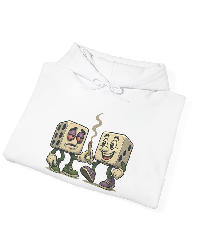 Dice Buddies Hoodie – Cute Smoking Dice Graphic Hooded Sweatshirt
