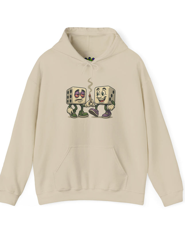 Dice Buddies Hoodie – Cute Smoking Dice Graphic Hooded Sweatshirt