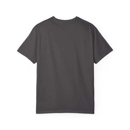 NLE First edition - Unisex Garment-Dyed T-shirt with Grim Reaper Design, Trendy Graphic Tee, Perfect Gift, Halloween Apparel, Casual Style