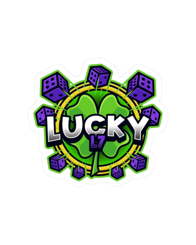Lucky L7 Logo Sticker | Good Luck Stickers for Gamers | Fun Vinyl Decals for Laptops, Water Bottles, Scrapbooking, Gifts