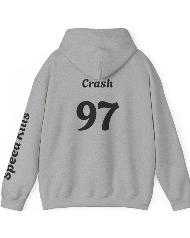 Crash #97 Team Hoodie | Gothic Style Unisex Hoodie | Perfect for Casual Wear, Street Style, Gift for Gamers, Halloween, Everyday Comfort