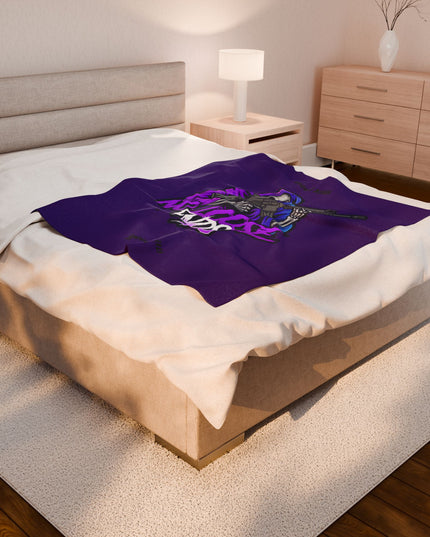 No Loose Ends Blanket - Grim Reaper Velveteen Plush Blanket, Cozy Throw Blanket, Halloween Decor, Spooky Gift, Soft Fleece Blanket, Unique Home Accent