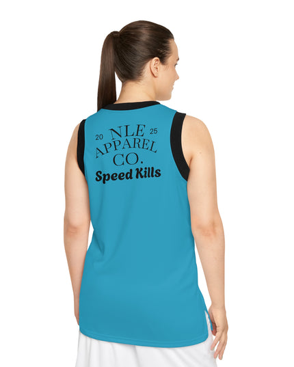 NLE Apparel Co. Jersey (Turquoise) - Unisex Basketball Jersey with Grim Reaper Design, Streetwear, Sports Apparel, Gift for Athletes, Casual Wear, Halloween, Halloween Costume