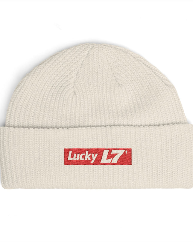 Lucky L7 Supreme - Embroidered Cuff Beanie