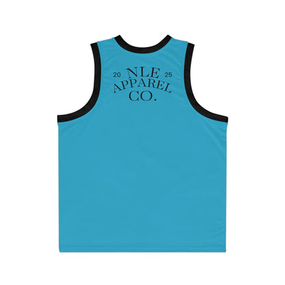 NLE Apparel Co. Jersey (Turquoise) - Unisex Basketball Jersey with Grim Reaper Design, Streetwear, Sports Apparel, Gift for Athletes, Casual Wear, Halloween, Halloween Costume