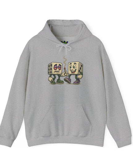 Dice Buddies Hoodie – Cute Smoking Dice Graphic Hooded Sweatshirt