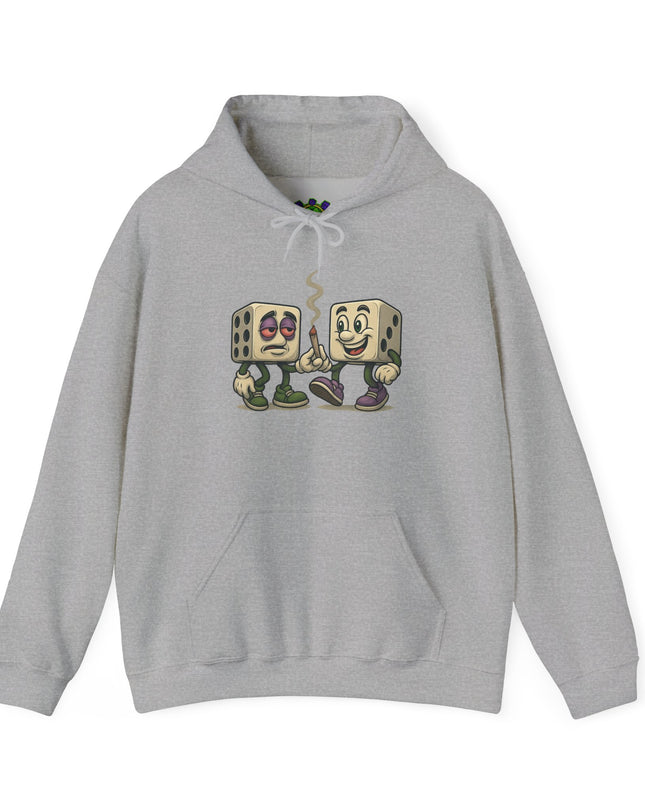 Dice Buddies Hoodie – Cute Smoking Dice Graphic Hooded Sweatshirt
