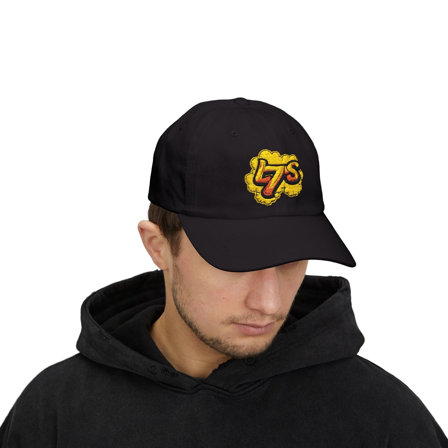 Oldy L7 (yellow/red) - Classic Dad Cap - Casual Style Hat, Everyday Wear, Unique Gift, Outdoor Activities, Summer Accessory