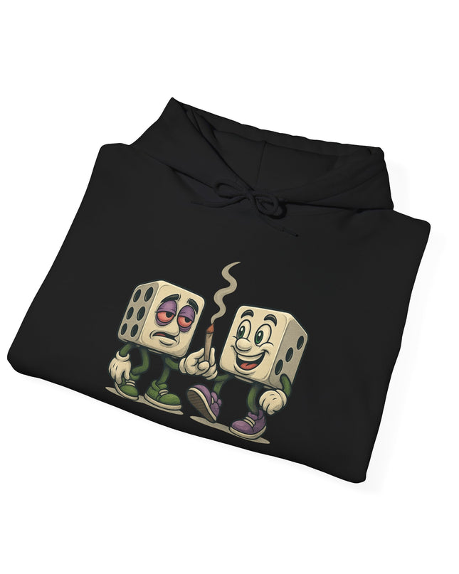 Dice Buddies Hoodie – Cute Smoking Dice Graphic Hooded Sweatshirt
