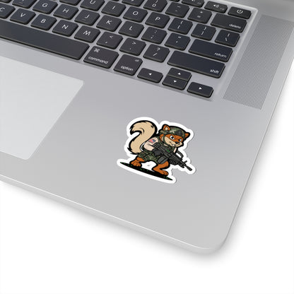 (Limited Edition) Military Squirrel - Kiss-Cut Stickers | Cute Animal Decal for Laptops, Water Bottles, and Bullet Journals, Unique Gifts for Veterans