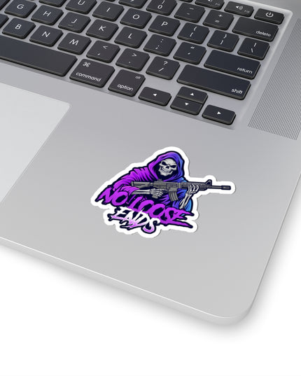 NLE- Grim Reaper Kiss-Cut Stickers, Edgy Decor for Laptops, Water Bottles, Party Favors, Halloween Gifts, No Loose Ends Art
