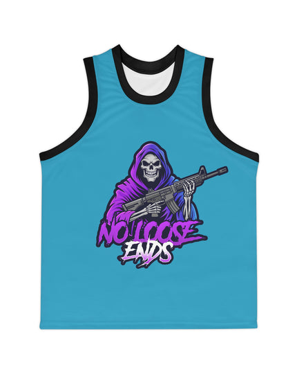 NLE Apparel Co. Jersey (Turquoise) - Unisex Basketball Jersey with Grim Reaper Design, Streetwear, Sports Apparel, Gift for Athletes, Casual Wear, Halloween, Halloween Costume