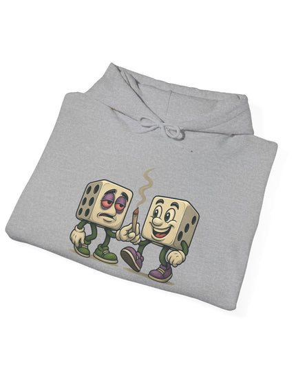 Dice Buddies Hoodie – Cute Smoking Dice Graphic Hooded Sweatshirt
