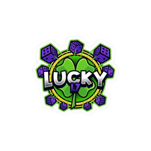 Lucky L7 Logo Sticker | Good Luck Stickers for Gamers | Fun Vinyl Decals for Laptops, Water Bottles, Scrapbooking, Gifts
