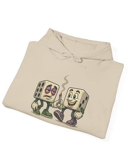 Dice Buddies Hoodie – Cute Smoking Dice Graphic Hooded Sweatshirt