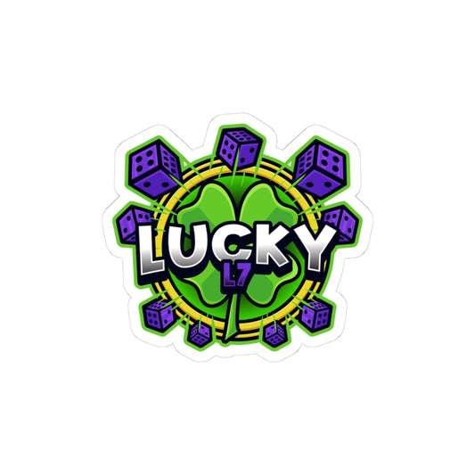 Lucky L7 Logo Sticker | Good Luck Stickers for Gamers | Fun Vinyl Decals for Laptops, Water Bottles, Scrapbooking, Gifts