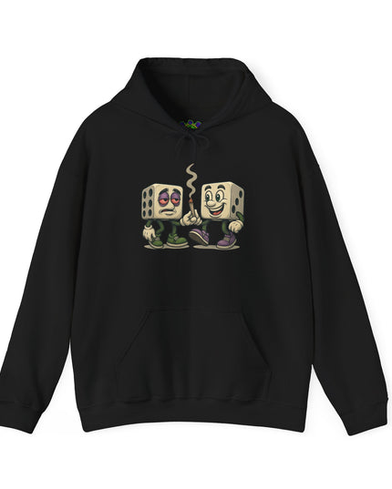 Dice Buddies Hoodie – Cute Smoking Dice Graphic Hooded Sweatshirt